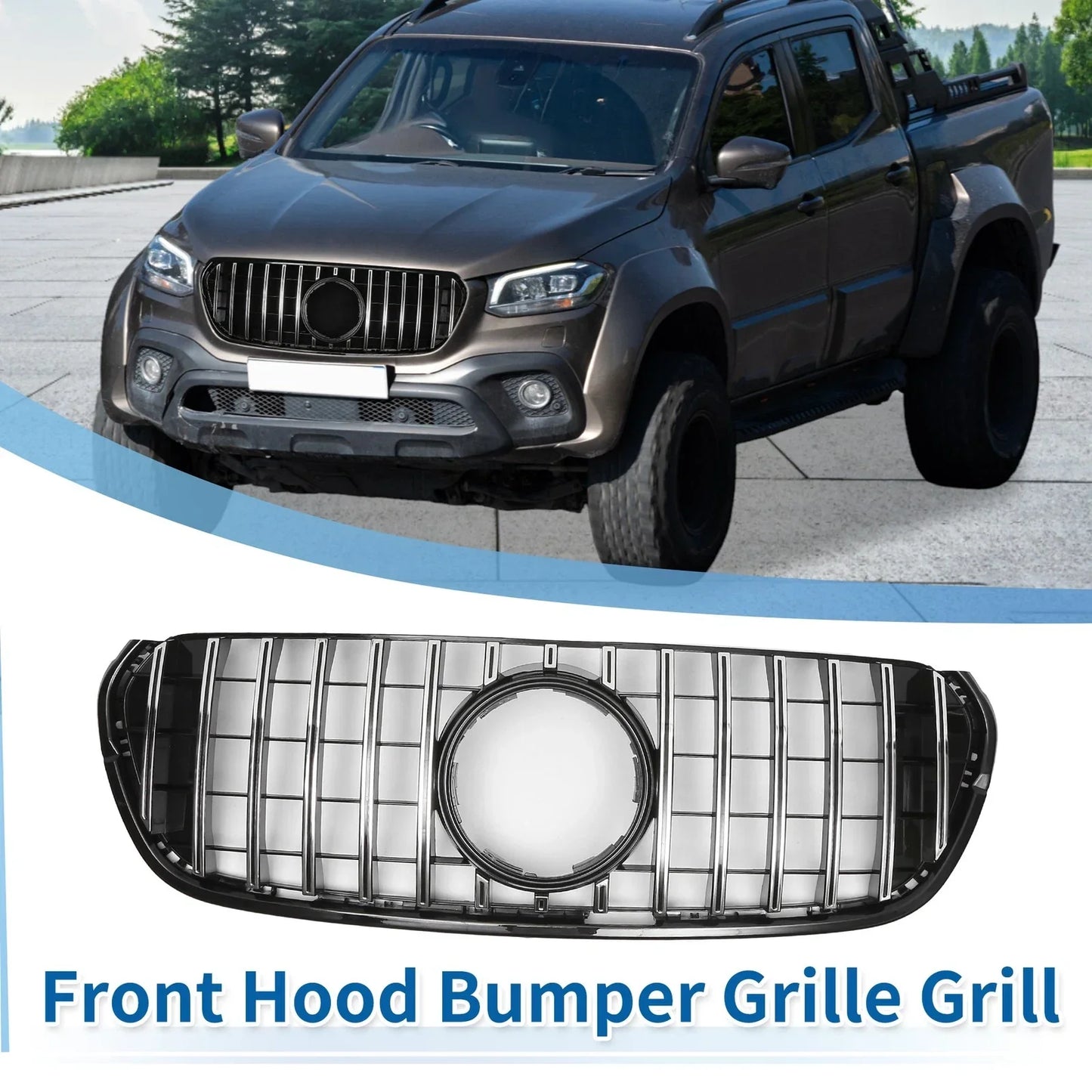 Front Upper Bumper Grille for Mercedes-Benz X-Class (2017-2023)