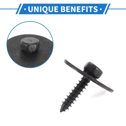 10 x Car Fender Liner Splash Shield Bumper Cover Screws for Mercedes-Benz A220