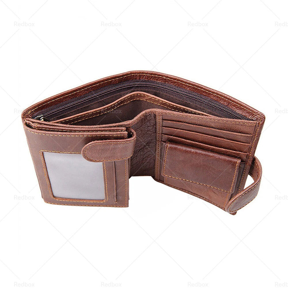 Slim RFID Blocking Leather Wallet for Men - Credit Card Holder