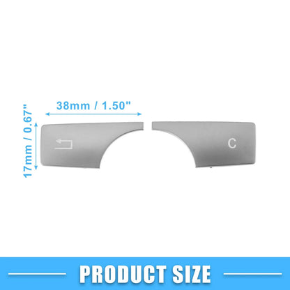 Multimedia Radio Button Cover for Mercedes-Benz GLK X204 (2010-2015) 2 x ABS Silver Tone