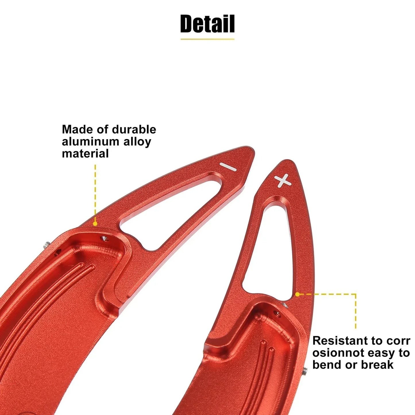 Car Paddle Shifter 2 x Aluminum Alloy Red for Honda Spirior Odyssey (2015-2018)