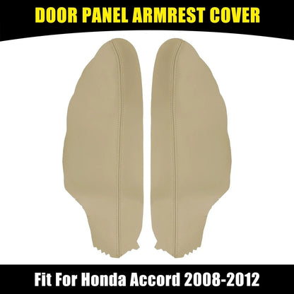 Beige Microfiber Leather Door Panel Armrest Covers for Honda Accord (2008-2012)