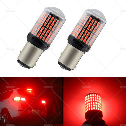 P21/5W BAY15D 1157 Red LED Brake Light Bulbs for Car (No Error)
