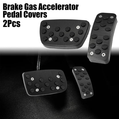 2 x Car Brake Gas Accelerator Pedal Covers for Toyota Camry (2012-2017) Black