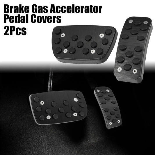 2 x Car Brake Gas Accelerator Pedal Covers for Toyota Camry (2012-2017) Black