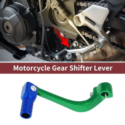 Folding Motorcycle Gear Shifter Lever for Honda CRF110F (2013-2018) Green/Blue