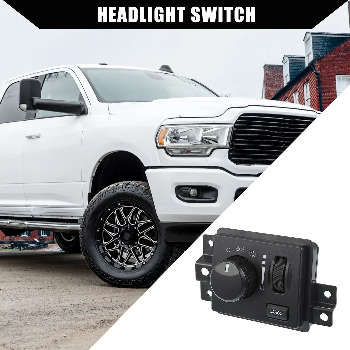 Car Headlight Switch for Dodge Dakota, Ram 1500, 2500, 3500 (2005-2011)