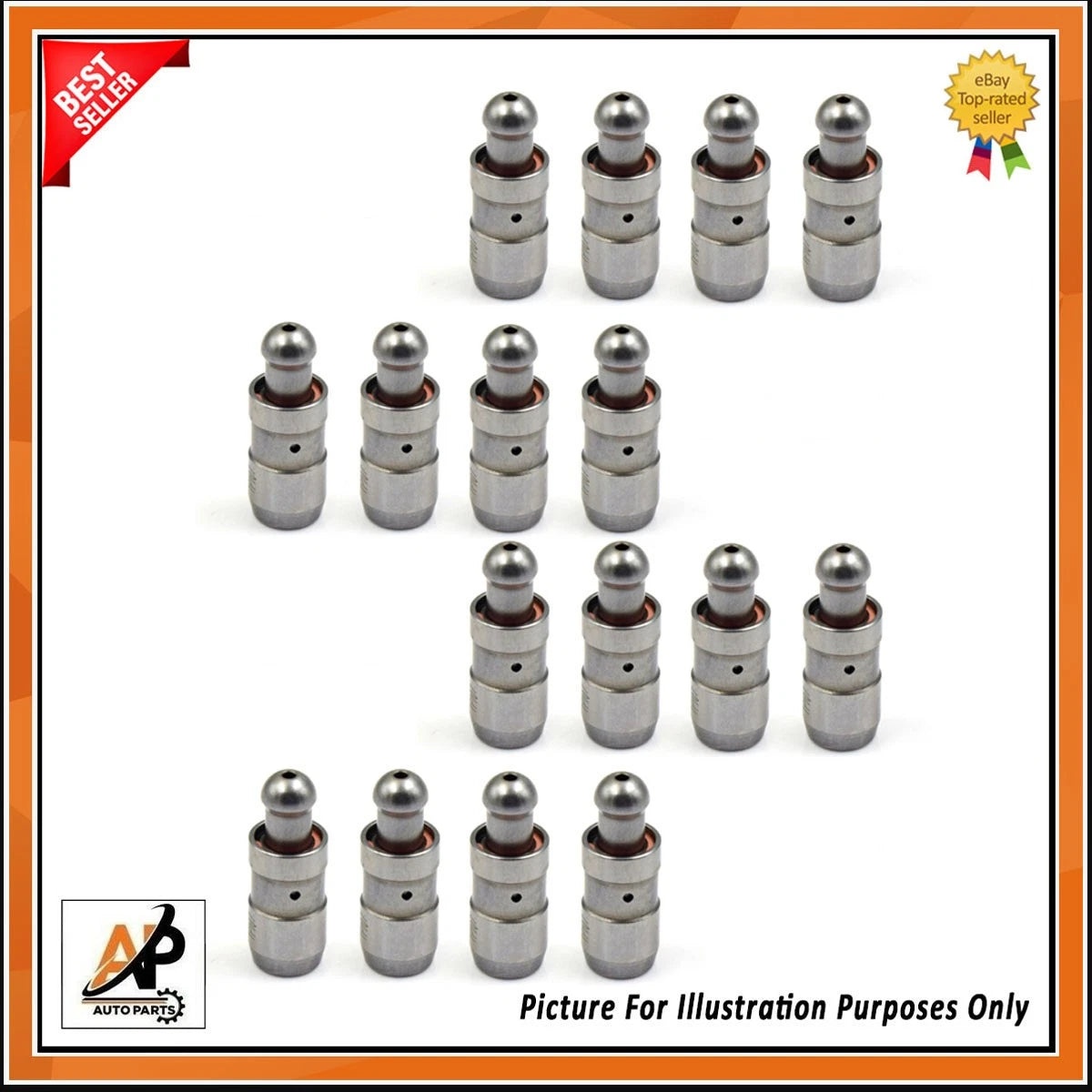 Engine Lifters Set 16 Piece Replacement for Peugeot Partner 2.0 (2007–2018)