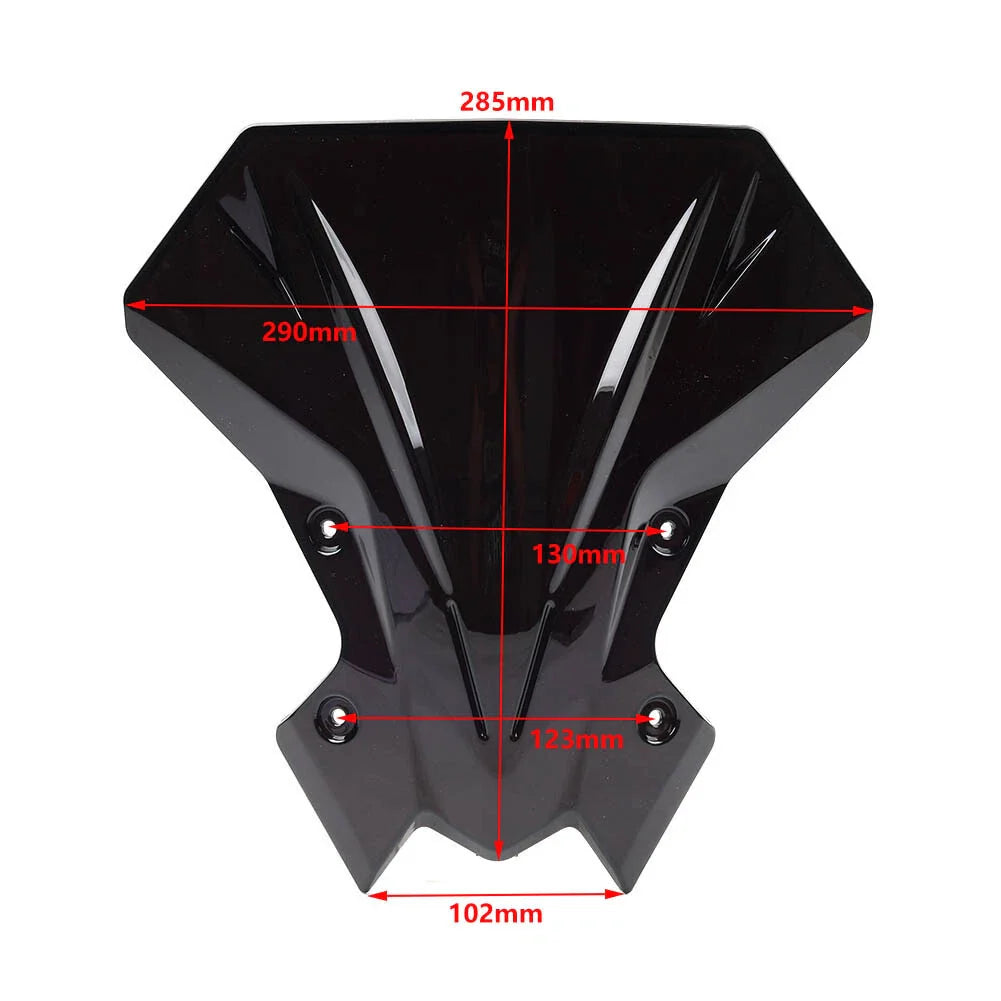 Grey Windscreen Visor Deflector for Kawasaki Z900 (2020-2024)
