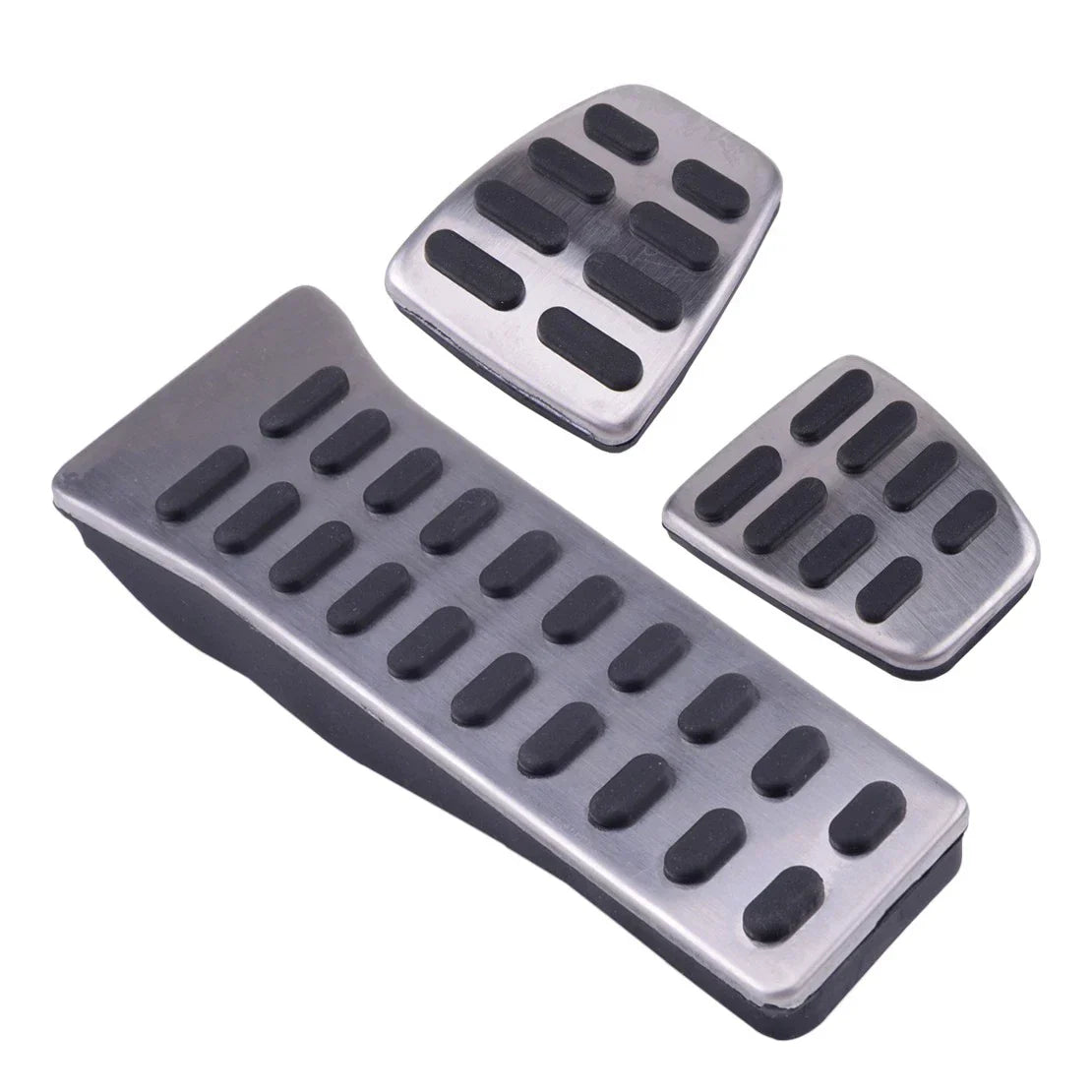 Black & Silver MT Throttle Brake Pedal Plate for Hyundai Sonata, Kia Sportage