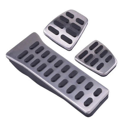 Black & Silver MT Throttle Brake Pedal Plate for Hyundai Sonata, Kia Sportage