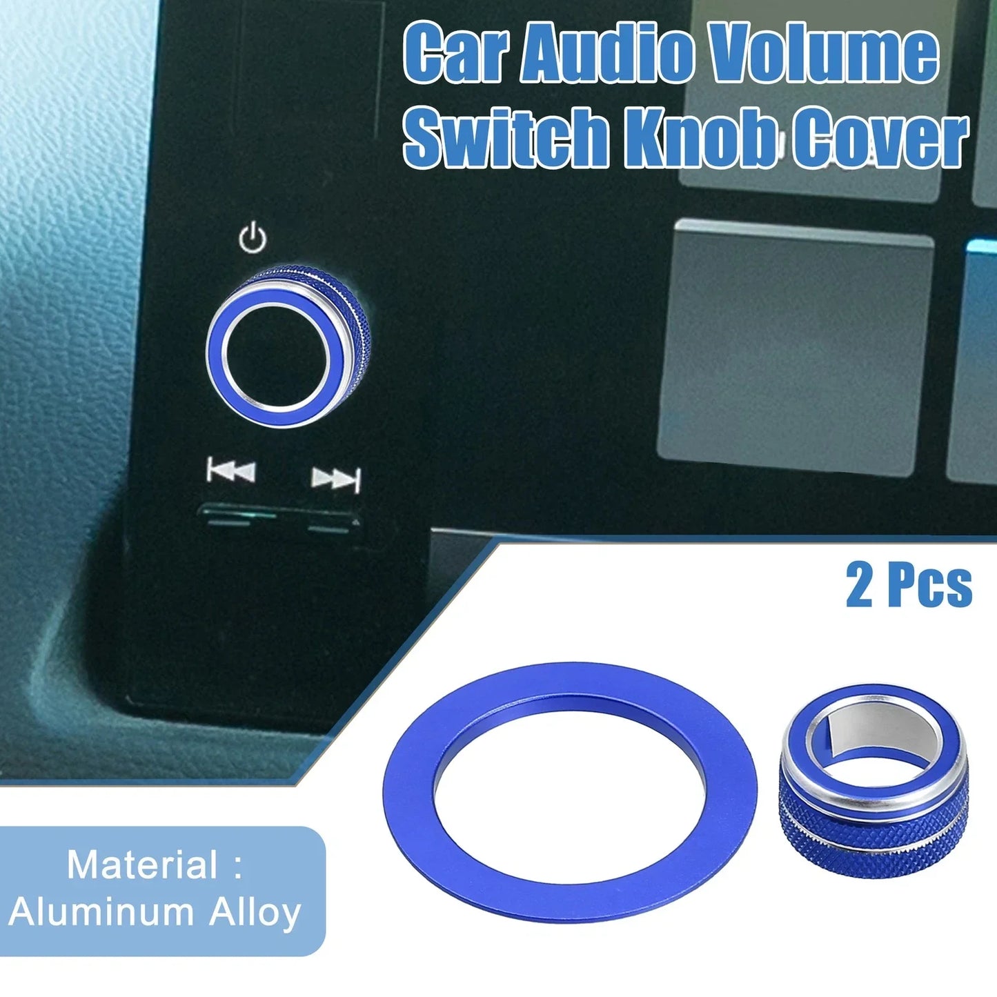 2 x Media Volume Switch Knobs Engine Start Covers for Honda Civic (2022-2023)
