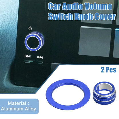 2 x Media Volume Switch Knobs Engine Start Covers for Honda Civic (2022-2023)