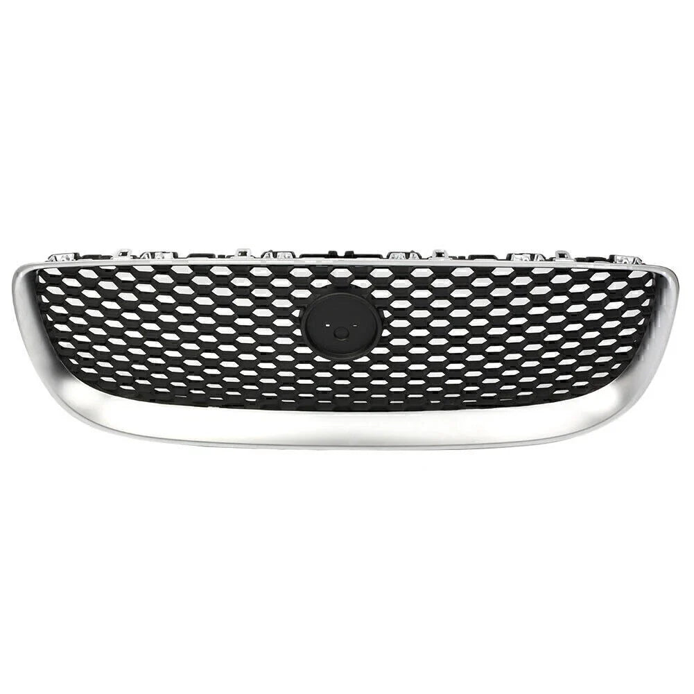Front Bumper Upper Grille Radiator Grill for Jaguar XE (2015-2018) Black/Silver
