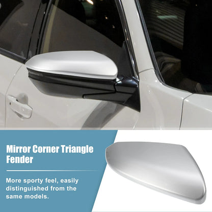 Mirror Corner Triangle Cover Right Side for Honda Civic (2016-2019) Silver Tone