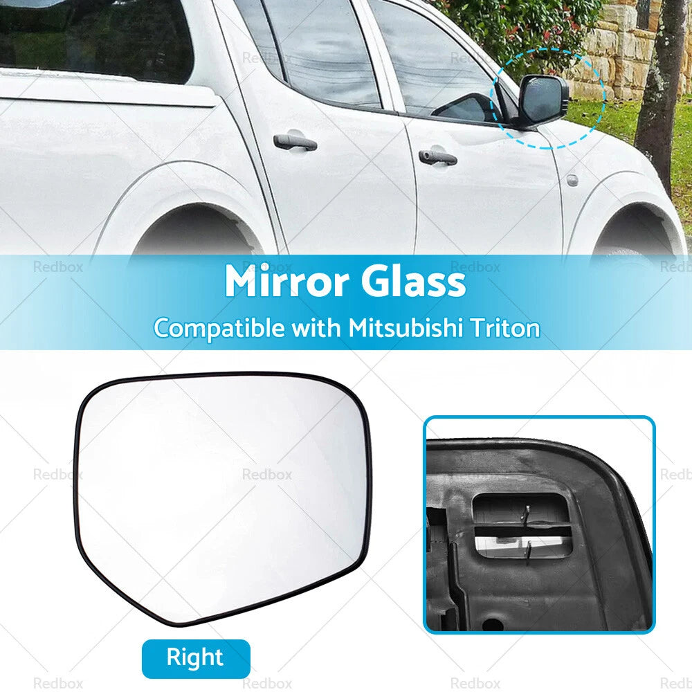 Front Left Side Mirror Glass for Mitsubishi Triton ML MN (2006-2015)