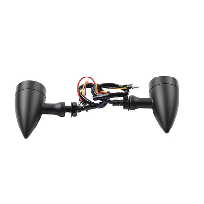Black Turn Signal Lights for Harley Super Glide FXD Dyna Softail (2006-2017)