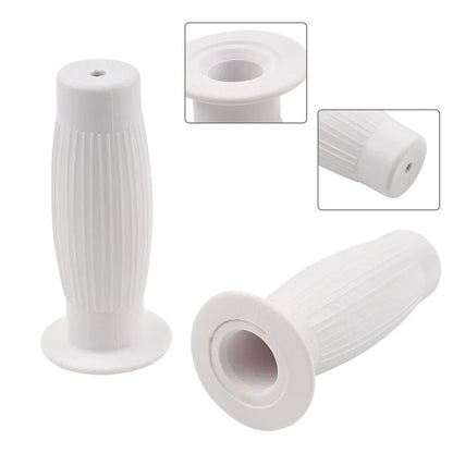 Universal 7/8" Easy-Hold Hand Grips for Vintage Motorcycle Handlebars White