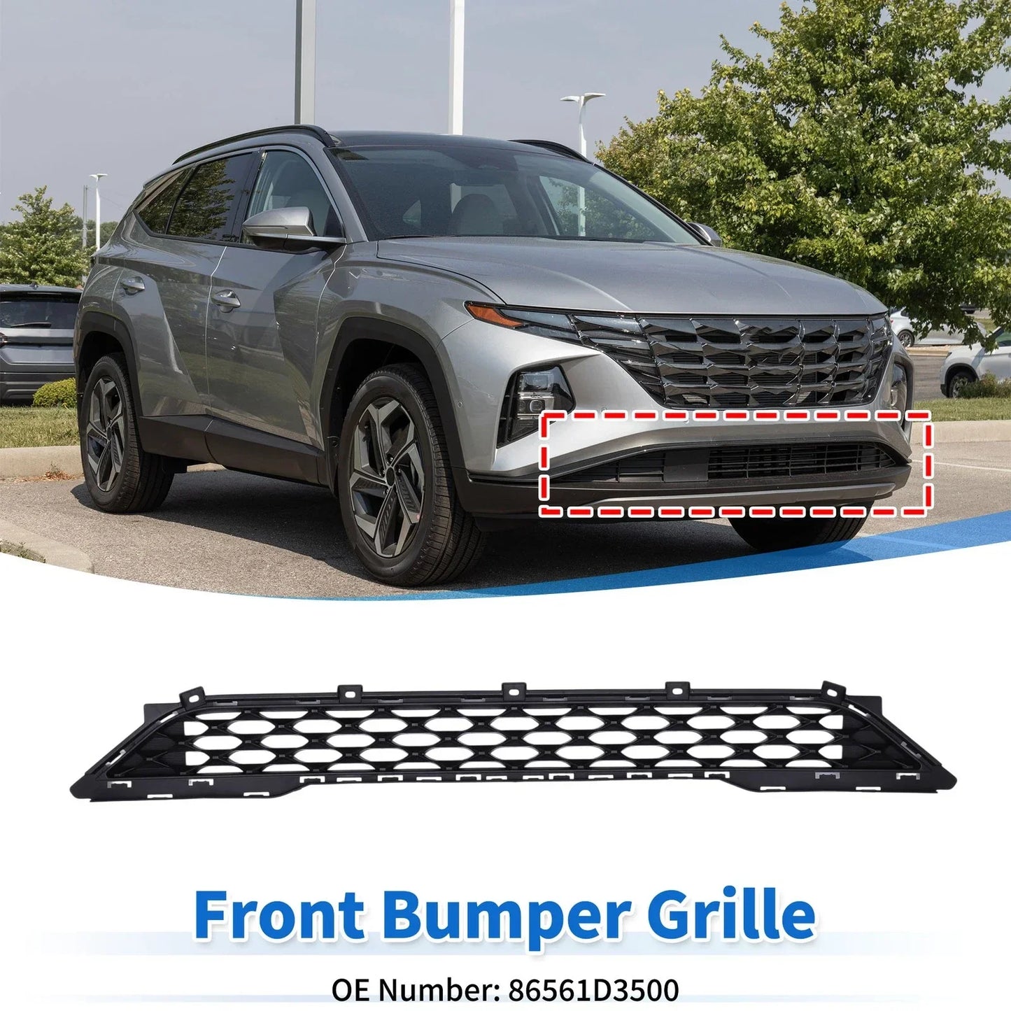 Lower Grille Front Bumper for Hyundai Tucson (2019-2021)
