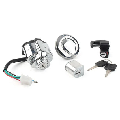 Ignition Switch Fuel Gas Cap Seat Lock Key Set for Honda VT600 Shadow (88-08)