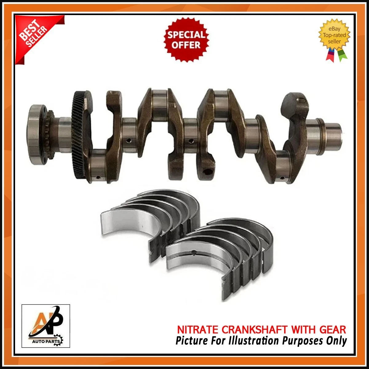 Crankshaft with Bearing and Connecting Rod Replacement for Land Rover (2010–2016)