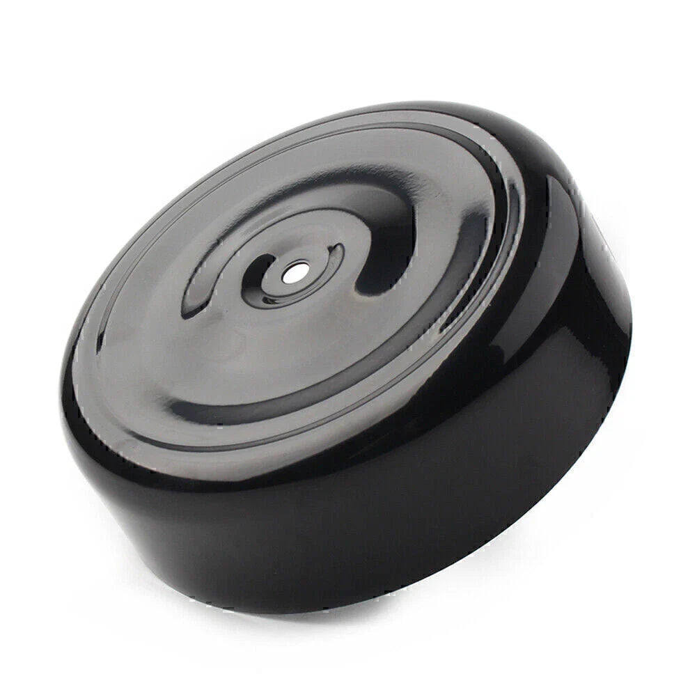 Metal Black 7" Bobbed Air Cleaner Cover for Harley Softail Dyna