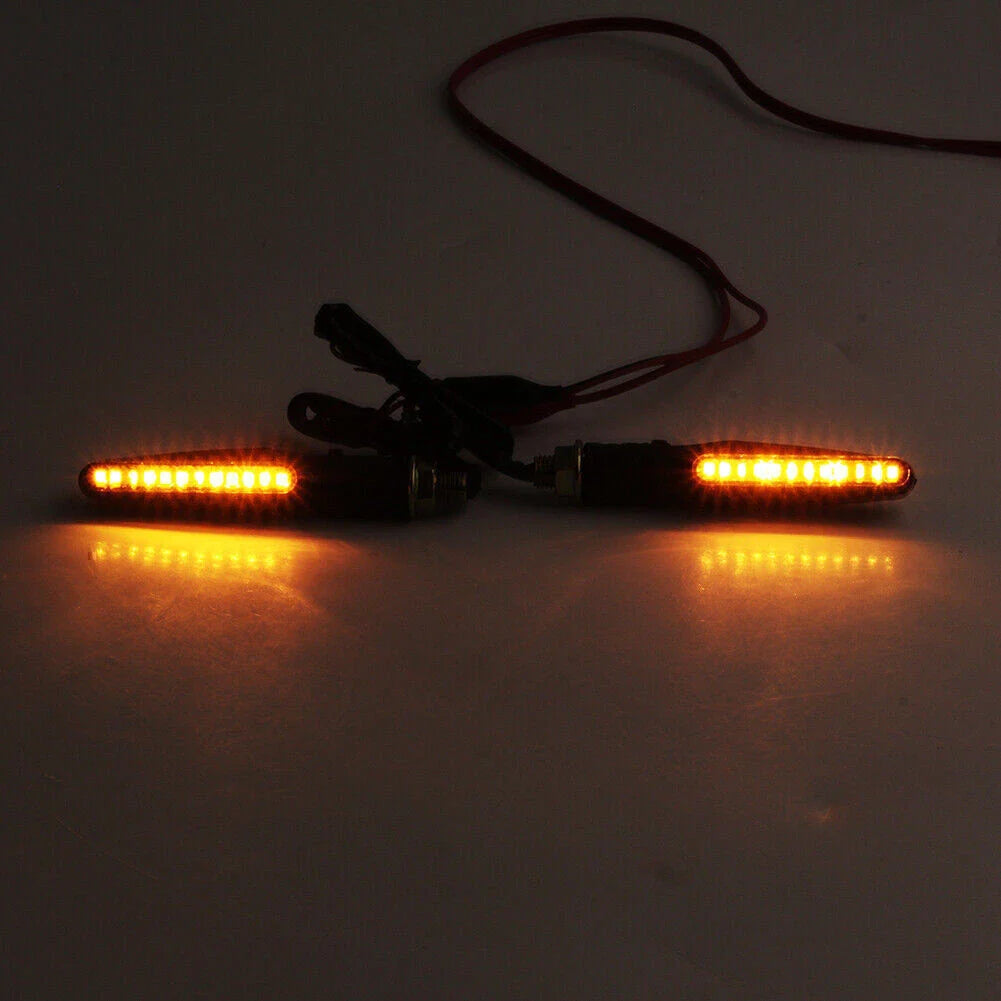 9 x LED Universal Motorcycle Turn Signal Lights Amber for Honda Harley Yamaha