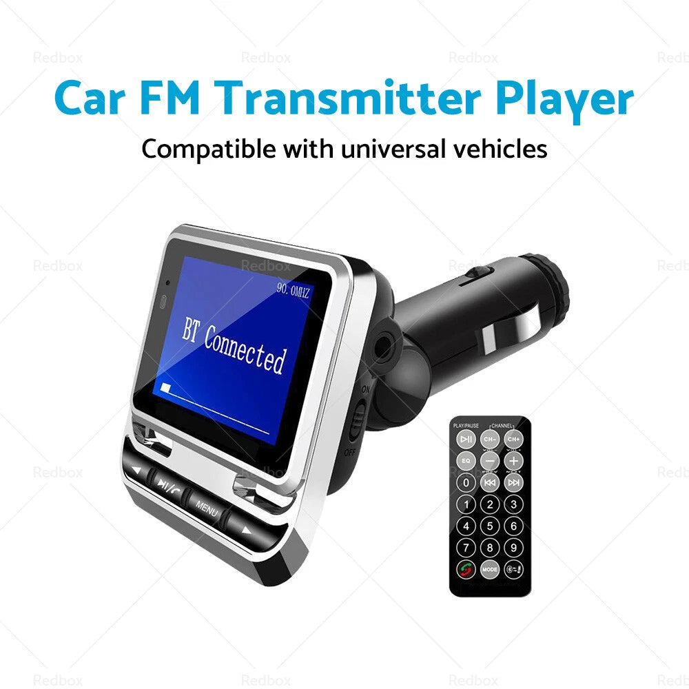 FM Transmitter MP3 Player USB Charger for Car - Bluetooth-Compatible