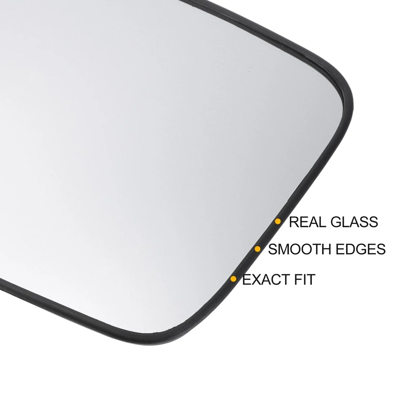 Left Side Heated White Mirror Glass for Hyundai Santa Fe (2007-2012)