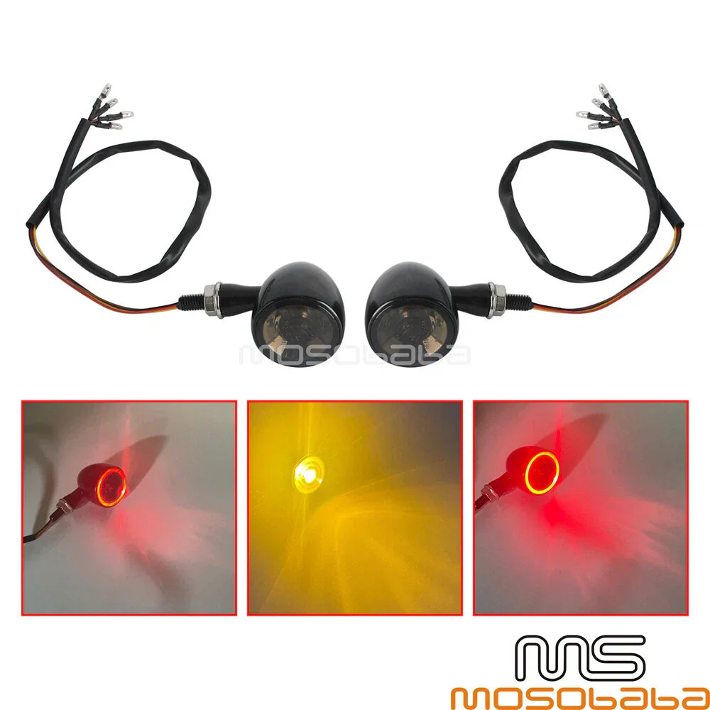 LED Turn Signal Light Indicators w/Smoke Lens for Aprilia Kawasaki