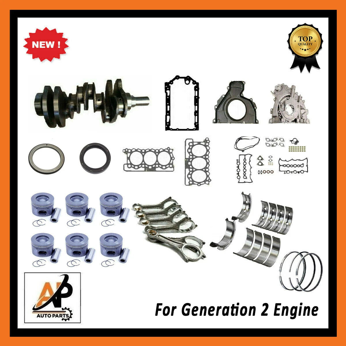 Crankshaft Engine Rebuild Kit for Land Rover Jaguar 3.0 (Gen 2) ()