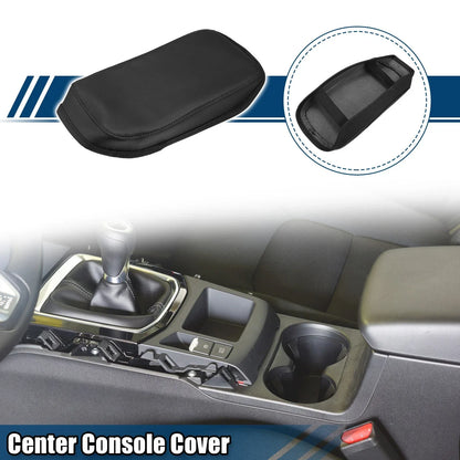 Auto Center Console Armrest Cover for Hyundai Kona 2018-2023 Faux Leather Black