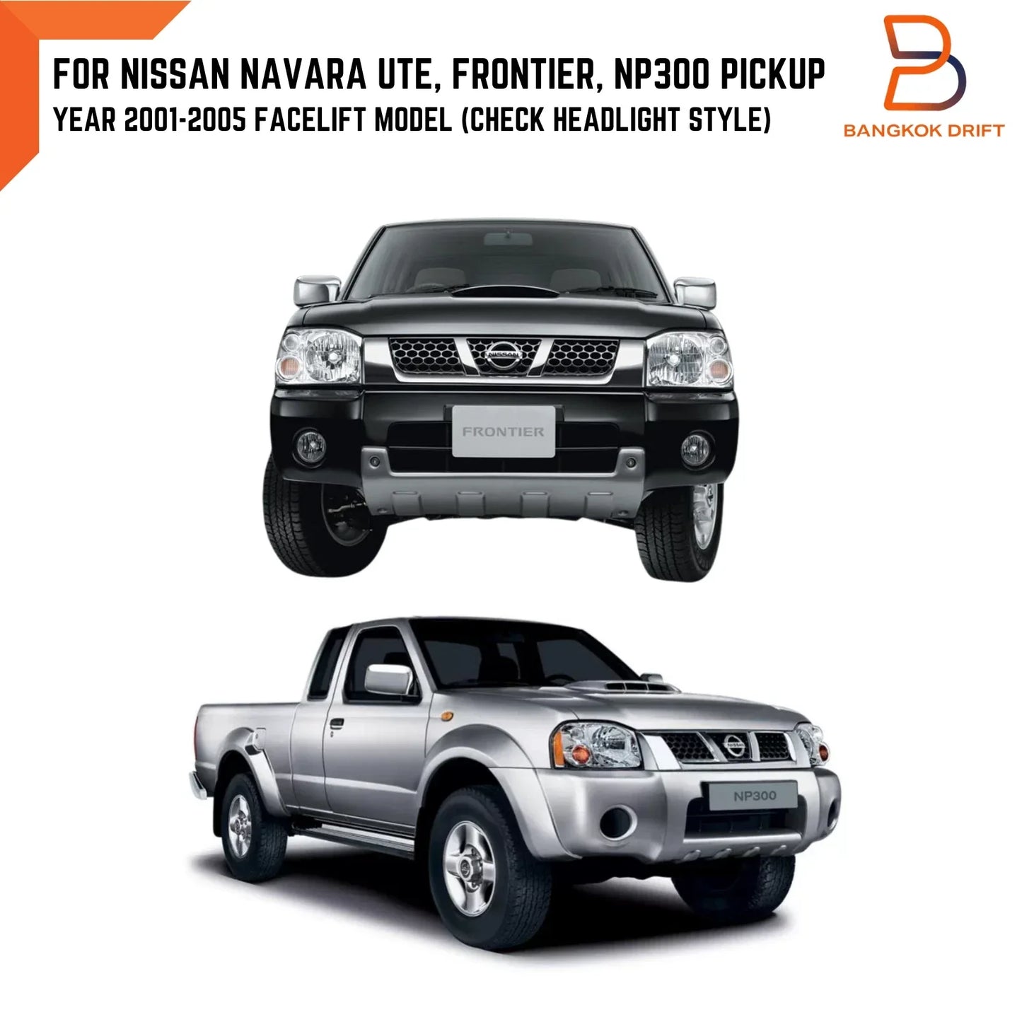 Chrome Trim Front Grille Radiator for Nissan Navara D22 (2001-2015)