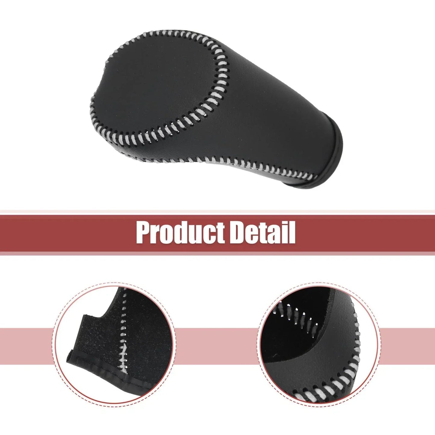 Auto Gear Shift Knob Cover with White Thread for Chevrolet Equinox (2018-2021)