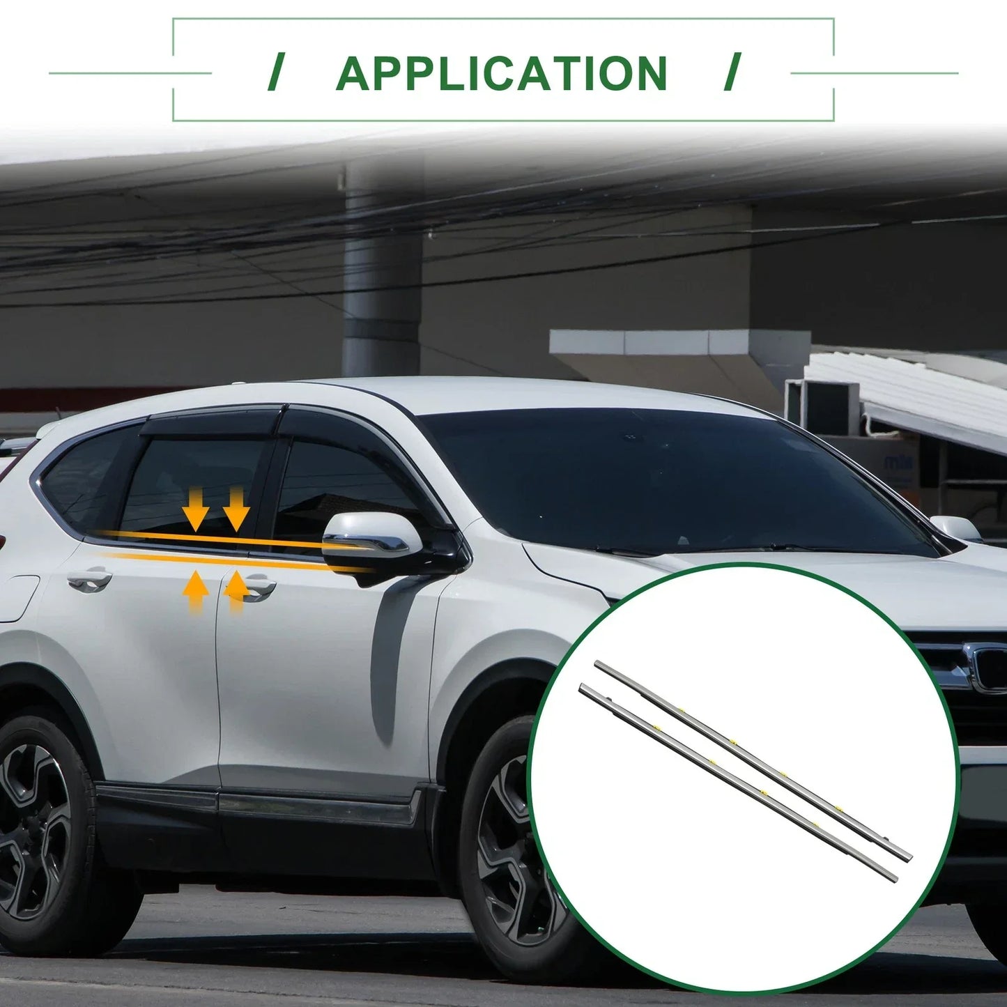 2 x Rear Weatherstrip Window Seal for Honda CR-V (2017-2023)