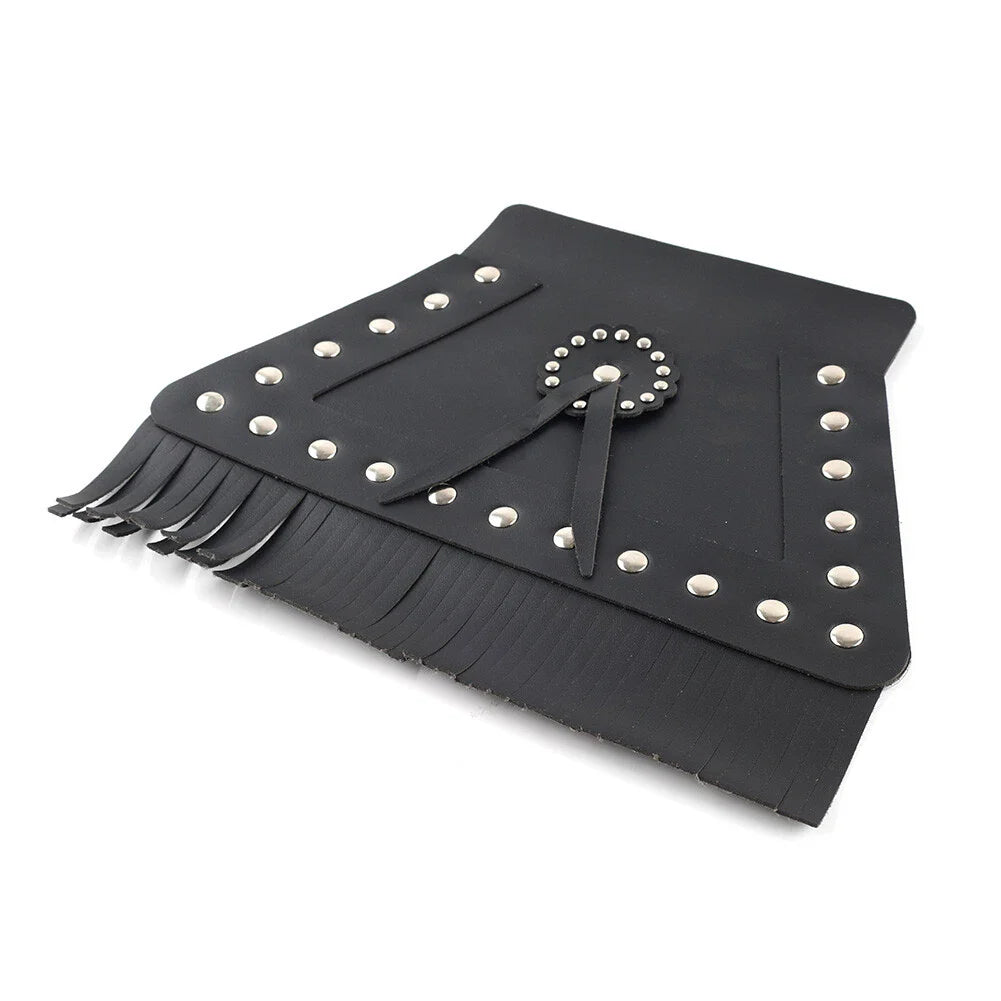 PU Leather Rear Fender Mud Flap Cover for Harley Motorcycle