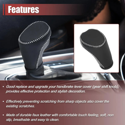 Auto Gear Shift Knob Cover with White Thread for Chevrolet Equinox (2018-2021)