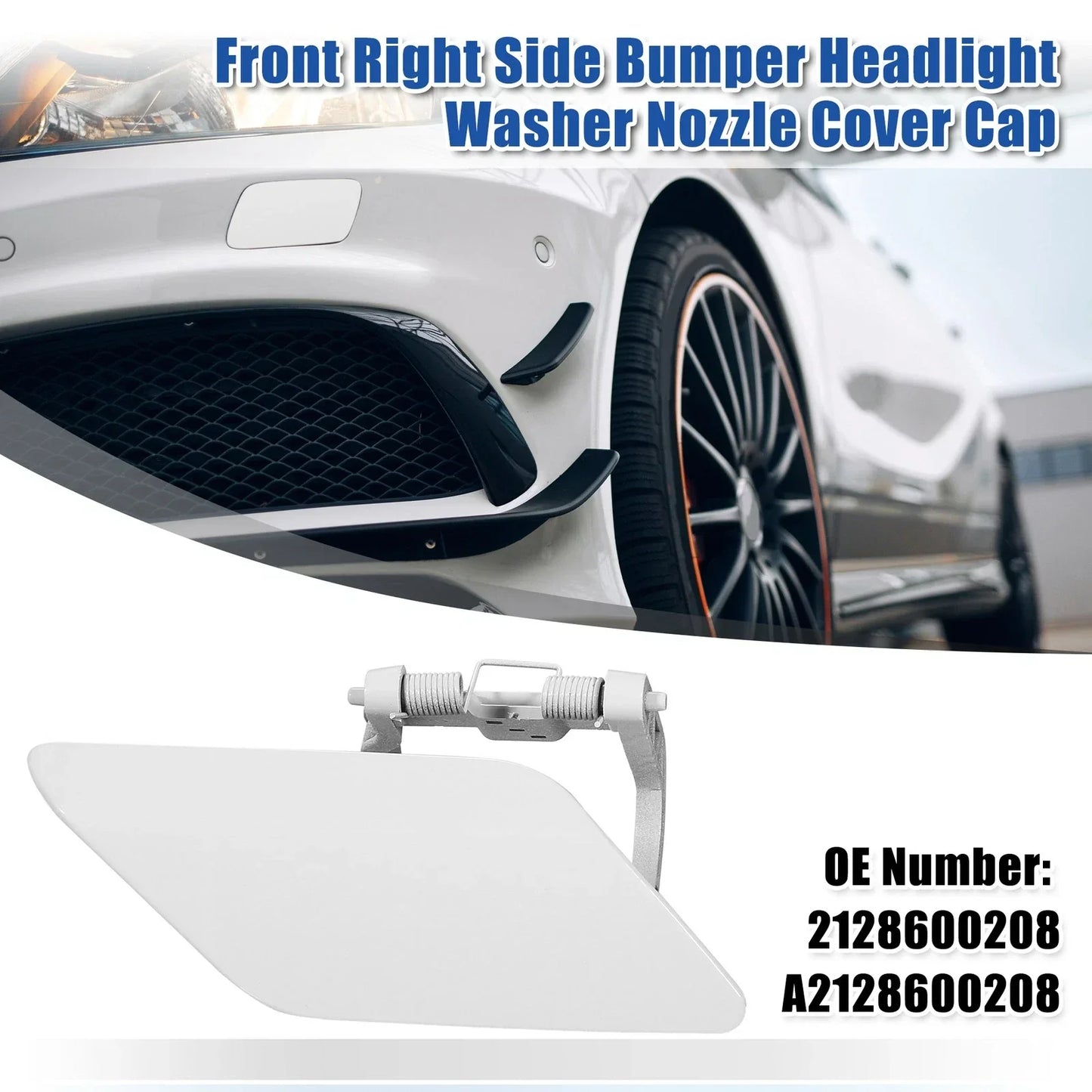 Front Right Bumper Washer Nozzle Cover for Mercedes Benz E300 (2017-2023)