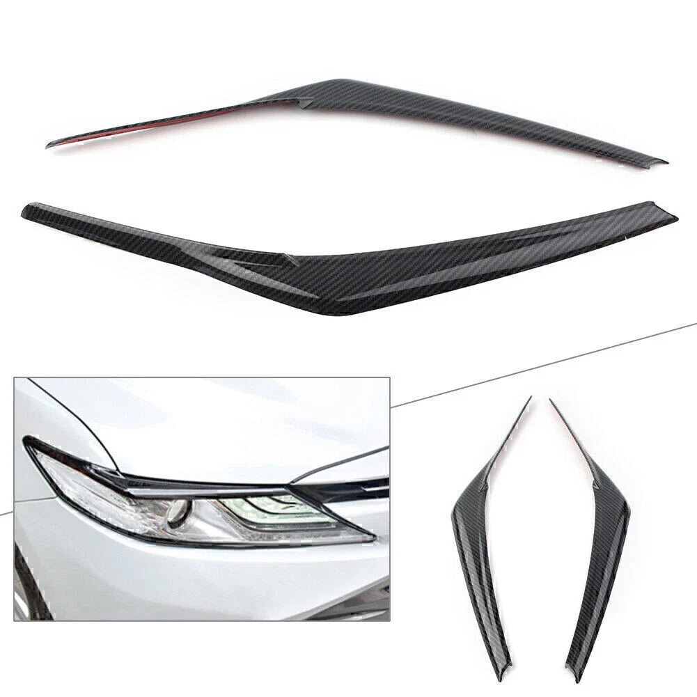 Black Headlight Eyebrow Trim for Toyota Camry SE XSE (2018-2024)