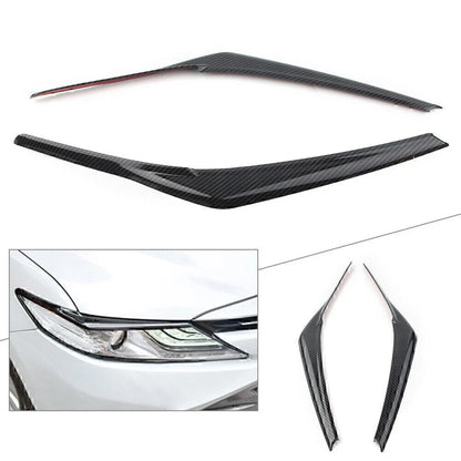 Black Headlight Eyebrow Trim for Toyota Camry SE XSE (2018-2024)