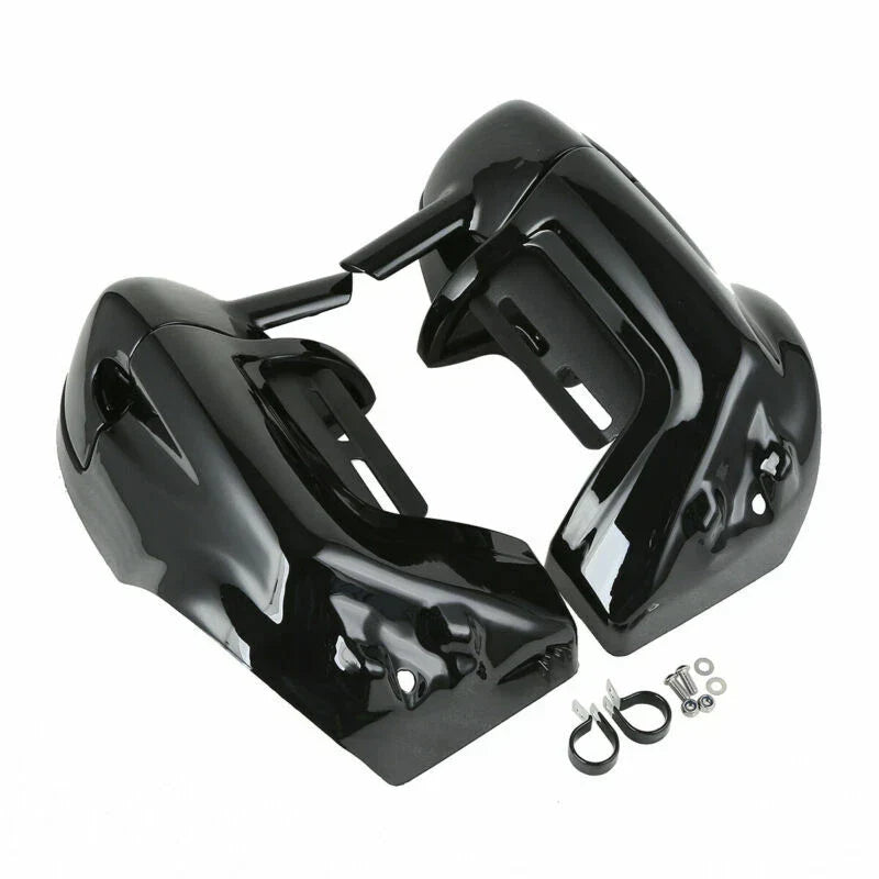 Black Lower Vented Fairing Engine Guard Crash Bar for Harley Road King (09-13)