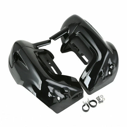 Black Lower Vented Fairing Engine Guard Crash Bar for Harley Road King (09-13)