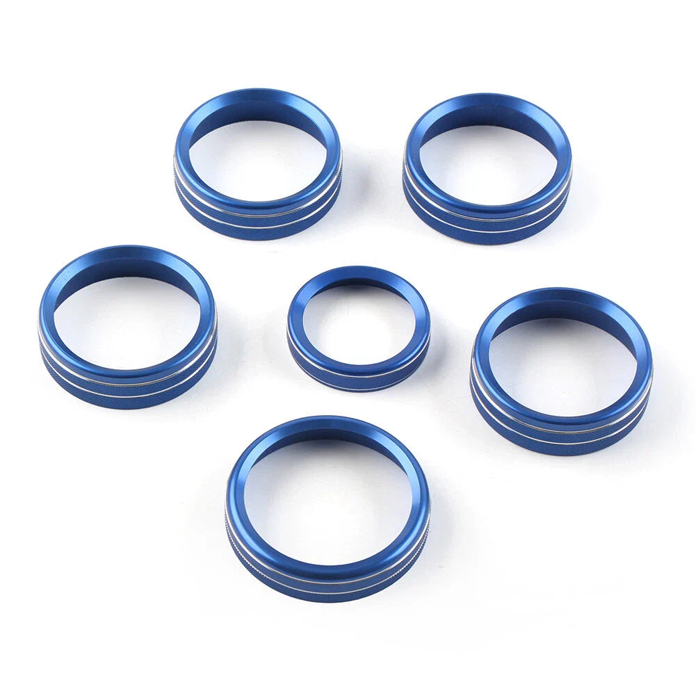6x Air Conditioner Switch Knob Trim for Ford F150 XLT (2015-2020) Blue