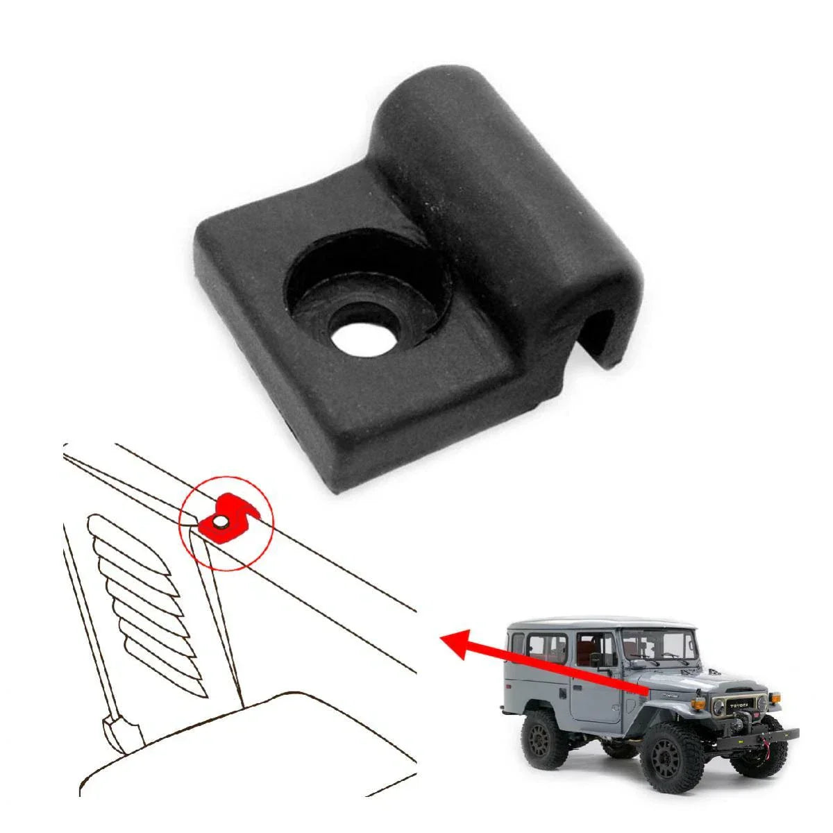 Cushion Hood Rubber Padding Windshield Fits Toyota Land Cruiser FJ40 1974-84 D10