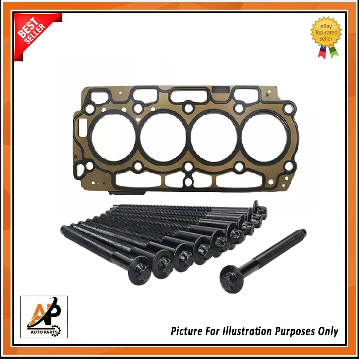 Engine Head Gasket Set with Head Bolts for Ford Fiesta 1.4 TDCi (2009–2017)