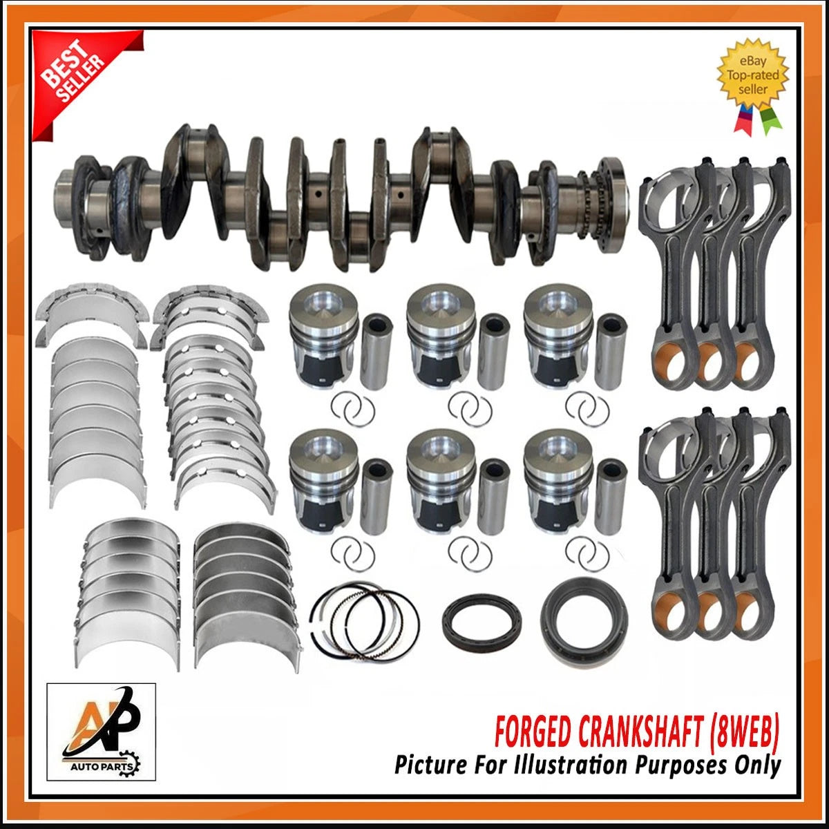 Forged Crankshaft Rebuild Kit for BMW N57 3.0 Diesel X3 X4 (2008–2018)