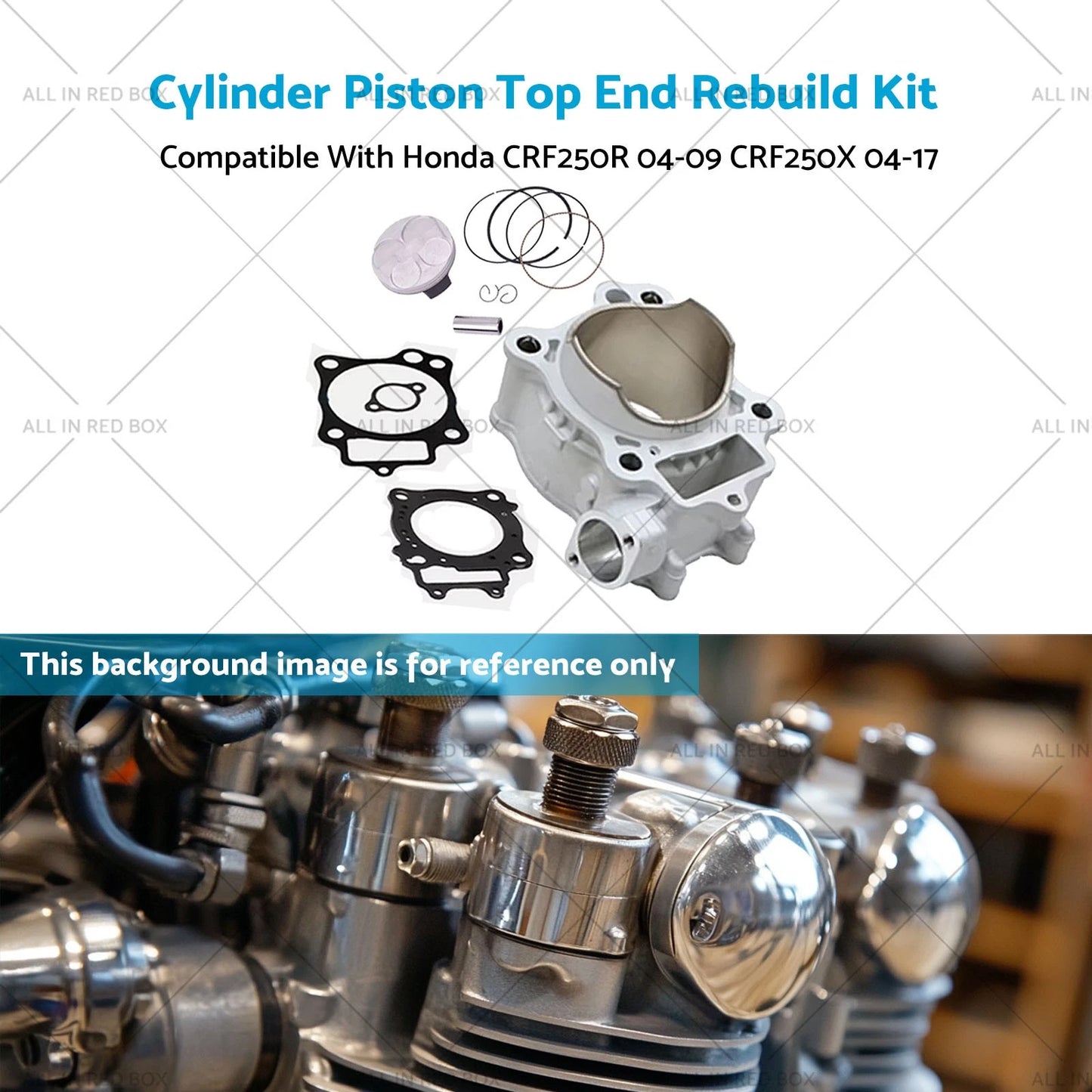 78mm Cylinder Piston Top End Rebuild Kit for Honda CRF250R CRF250X (2004-2023)