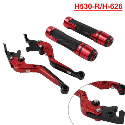 Red Extendable Brake Clutch Levers & Grips for Suzuki GSXR150 (2017-2023)