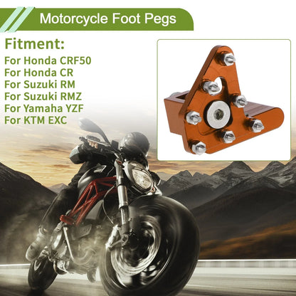 Motorcycle Foot Pegs for Honda CRF50 Footrests - Orange (2004-2023)
