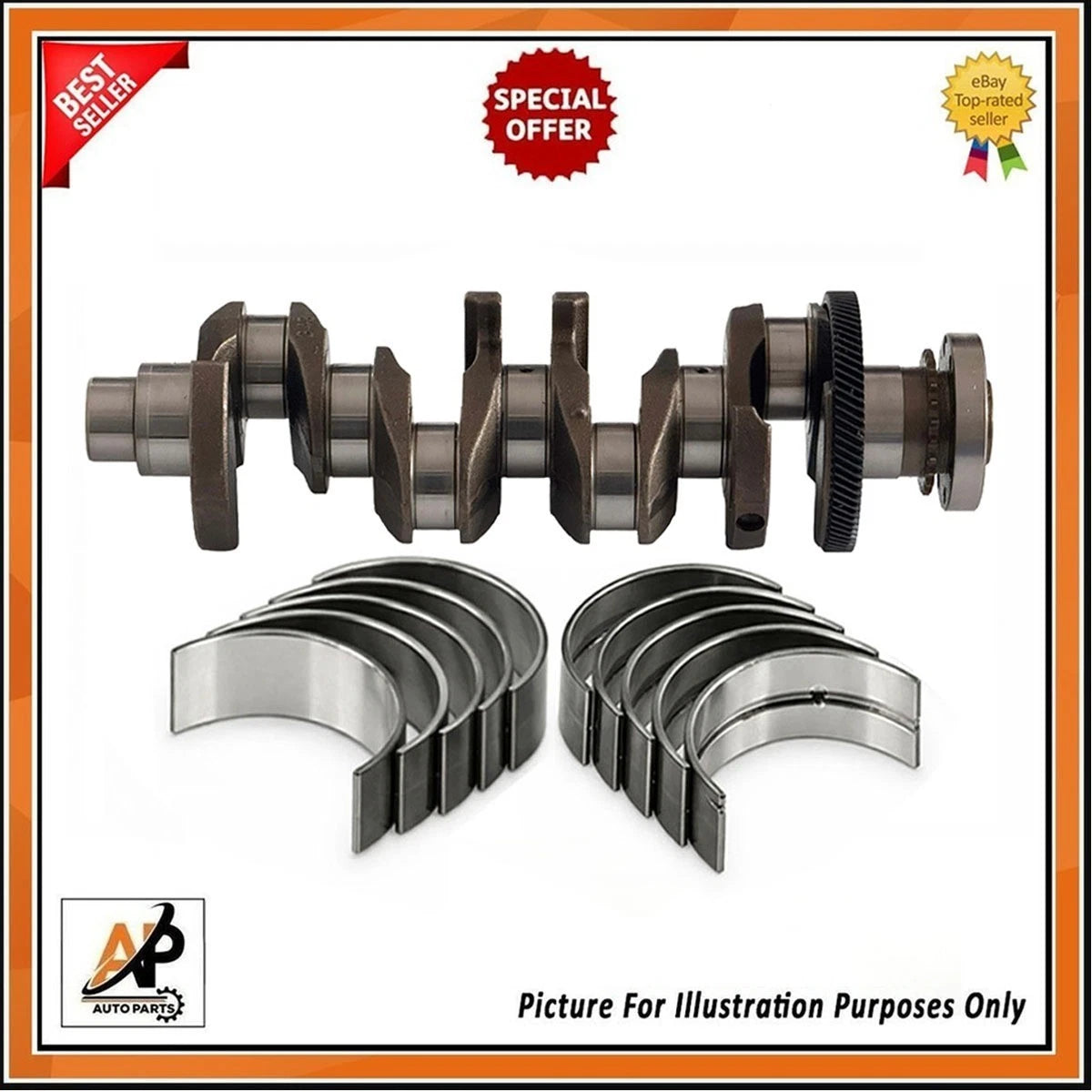 Crankshaft with Bearings Heavy Duty for Land Rover Jaguar 2.0D (2005–2015)